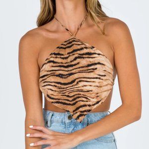 SOLD - Princess Polly Eye of the Tiger Scarf Top, Size 6/ Small